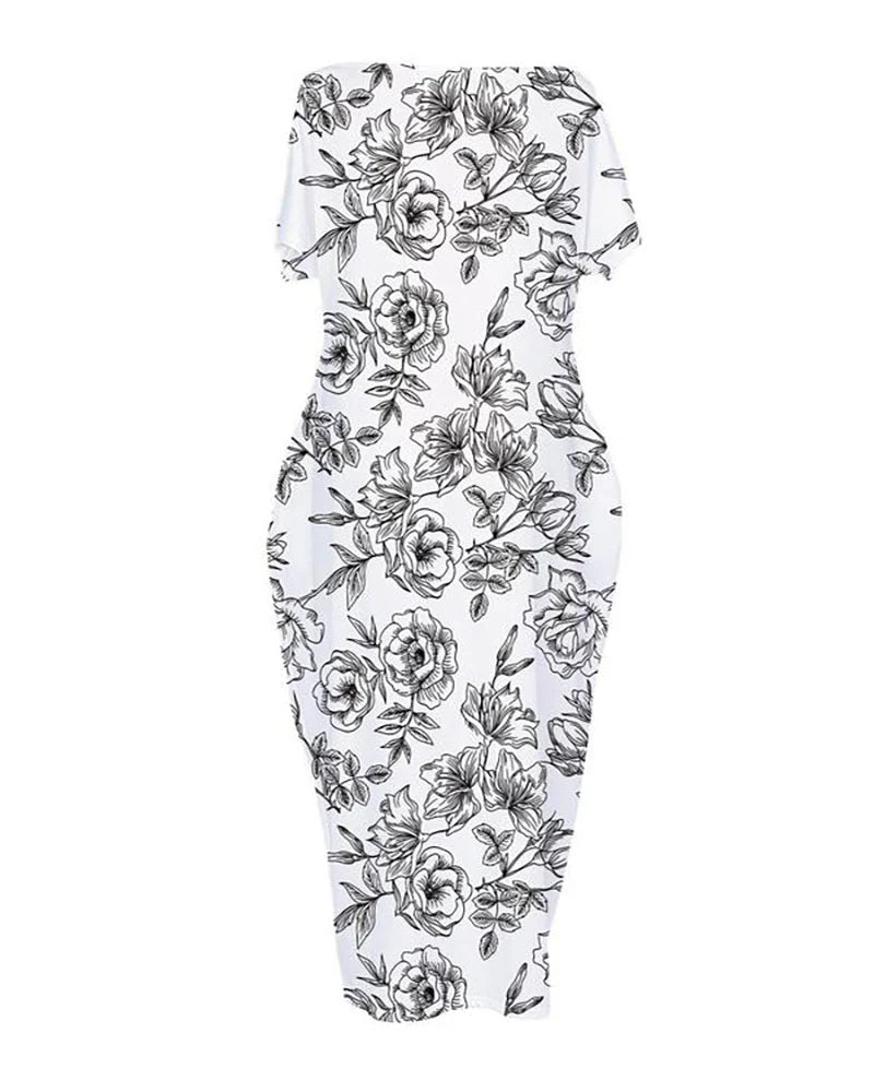 Women's Solid Color Batwing Sleeve Lounge Dress