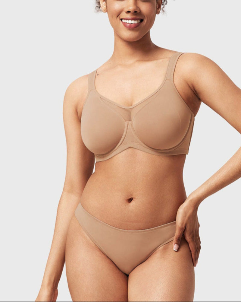Smoothing Unlined Minimizer Underwire Bra
