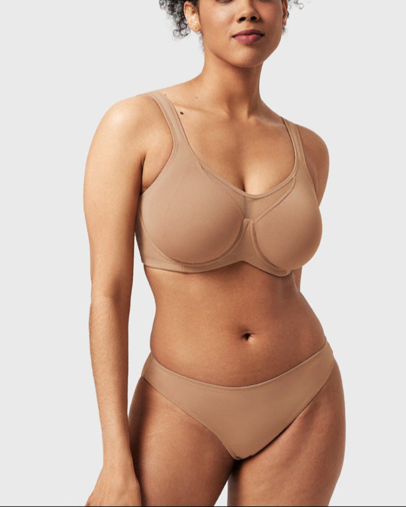 Smoothing Unlined Minimizer Underwire Bra