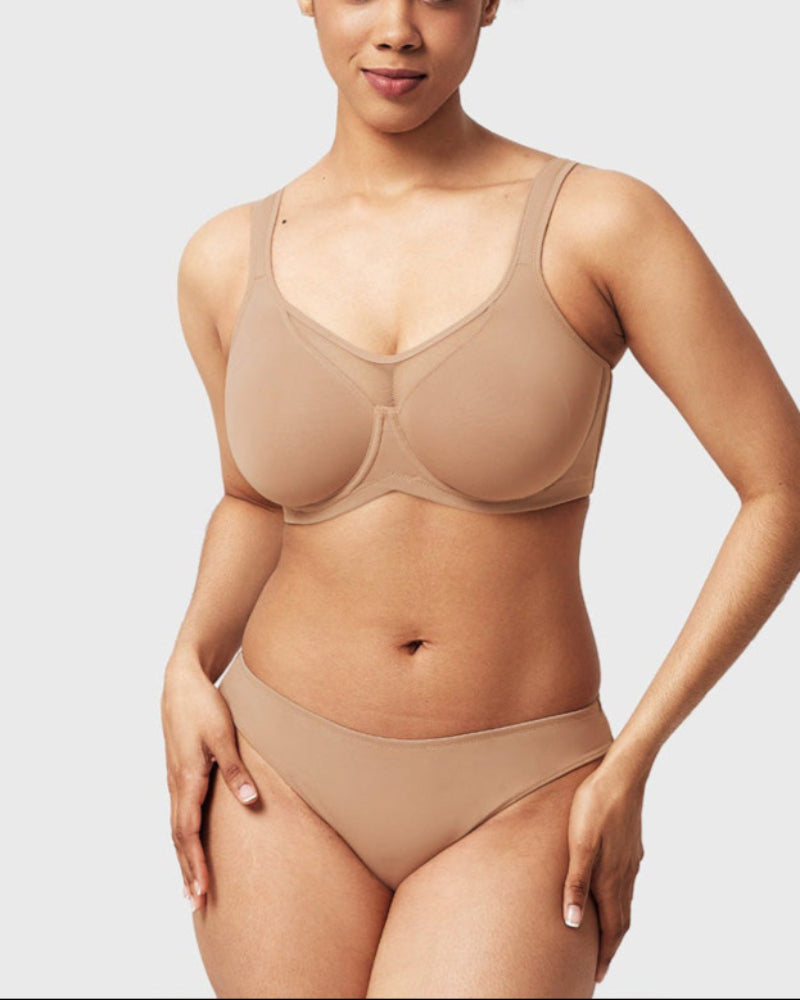 Smoothing Unlined Minimizer Underwire Bra