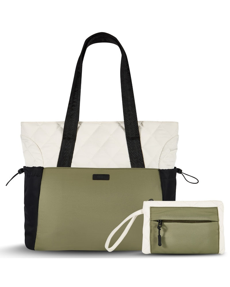 UUH Stylish Puffer Tote Bag for Women with Wallet