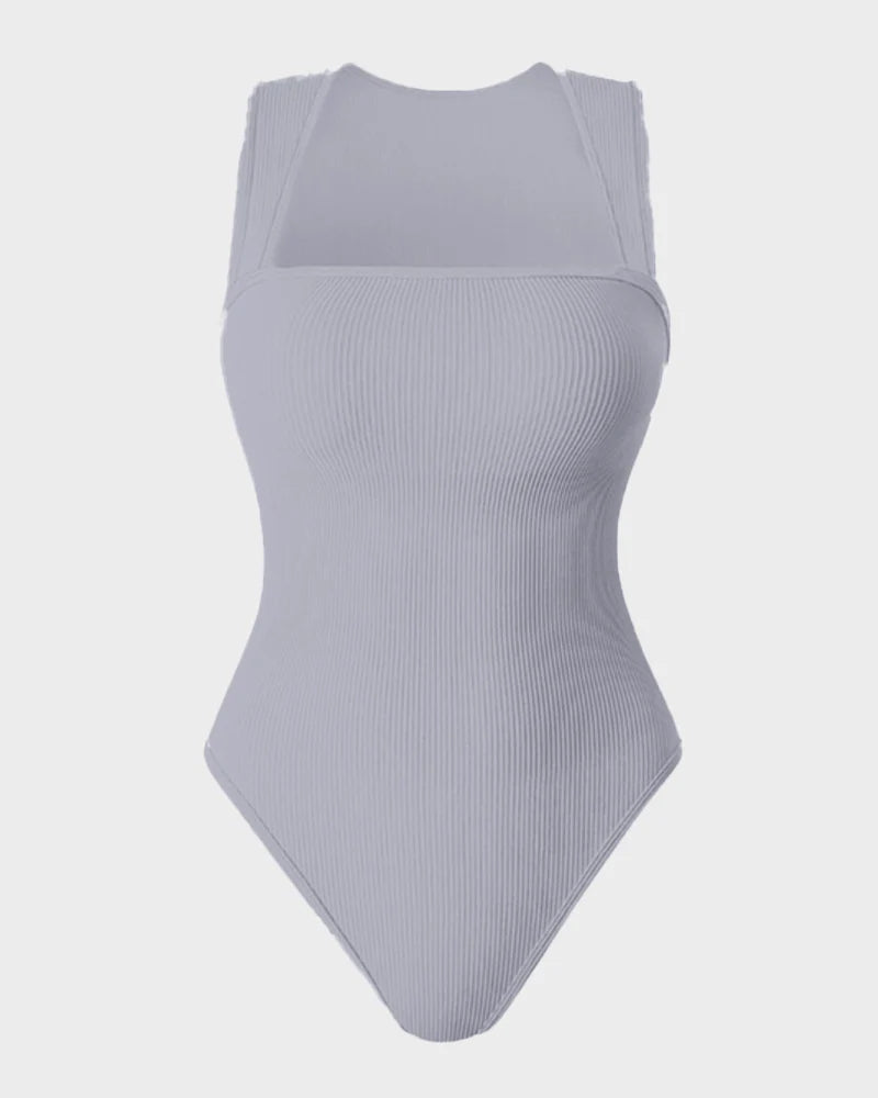 Square neck stretch tights