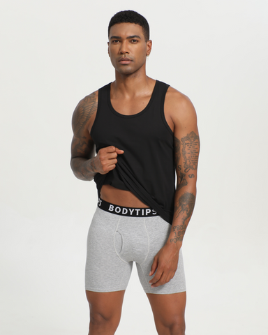 Cotton Stretch  Boxer Briefs with fly