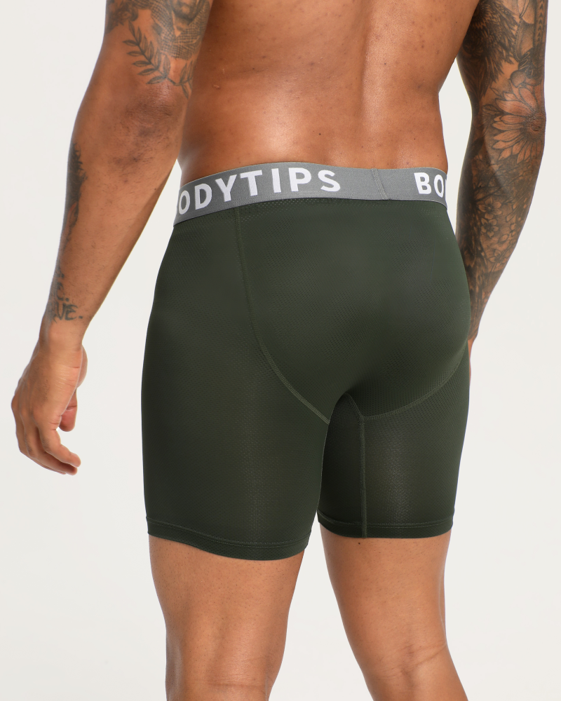 Mesh breathbable Boxer Shorts with fly