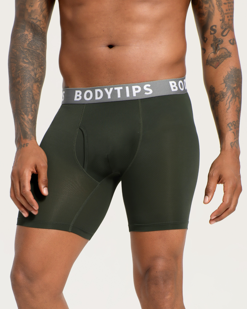 Mesh breathbable Boxer Shorts with fly