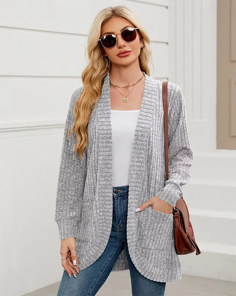 Womens Long Cardigan Lightweight Sweater