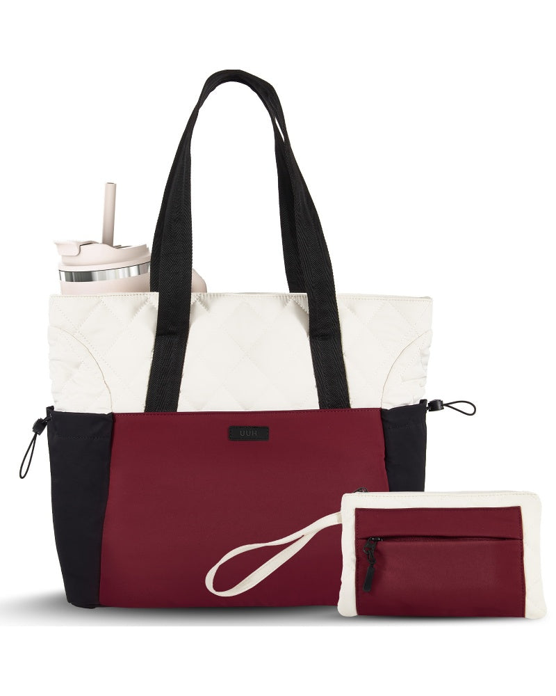 UUH Stylish Puffer Tote Bag for Women with Wallet