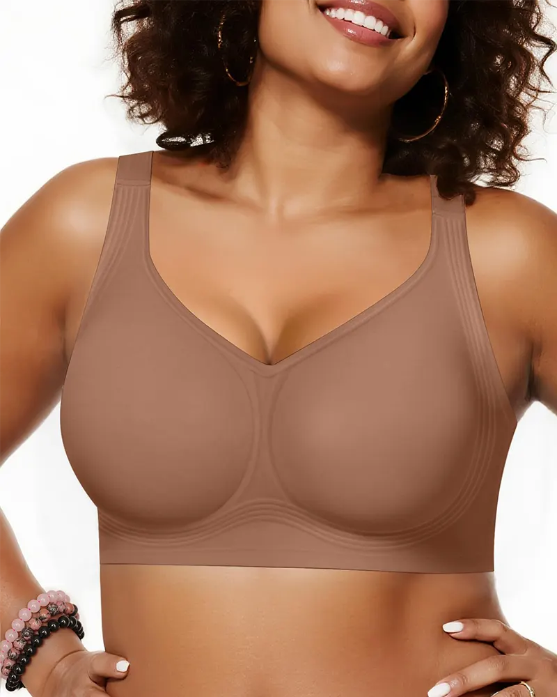 Plus Size Wireless Full Coverage Jelly Smoothing Bra