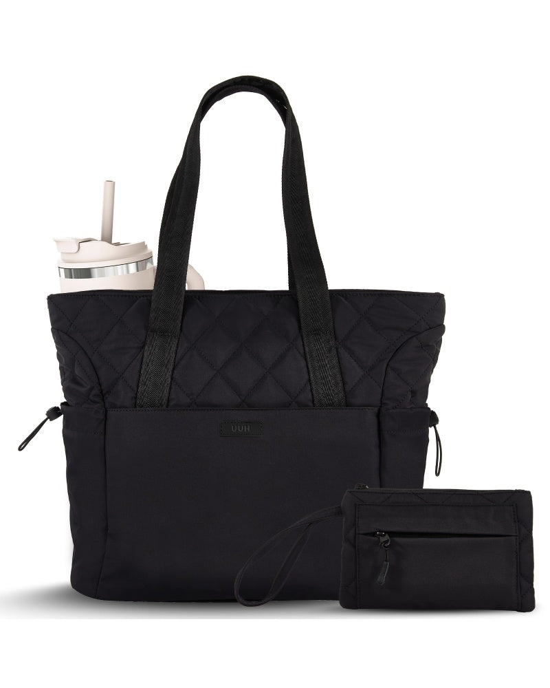 UUH Stylish Puffer Tote Bag for Women with Wallet