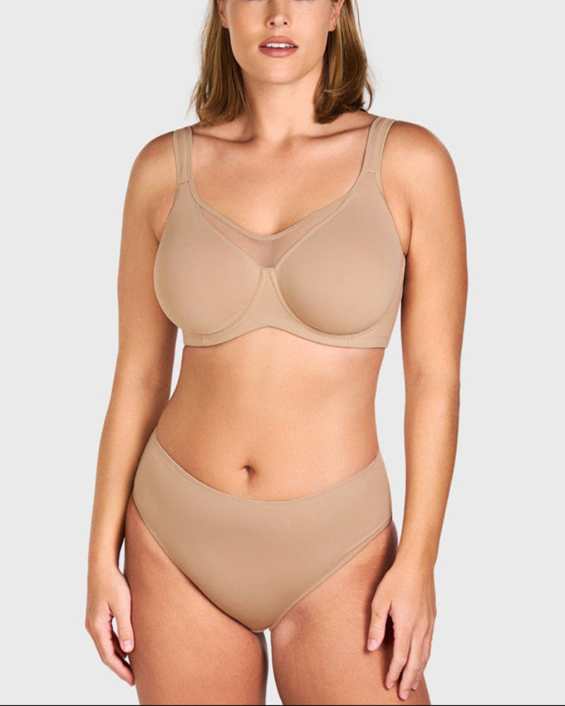 Smoothing Unlined Minimizer Underwire Bra