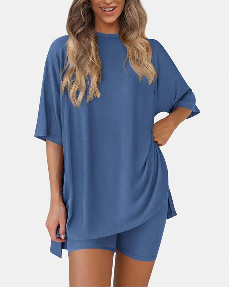 Loose round neck home clothes