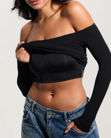 Ribbed Off The Shoulder Brami