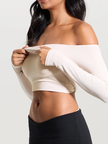 Ribbed Off The Shoulder Brami