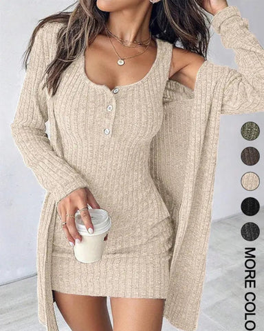 Women's Striped Dress Set