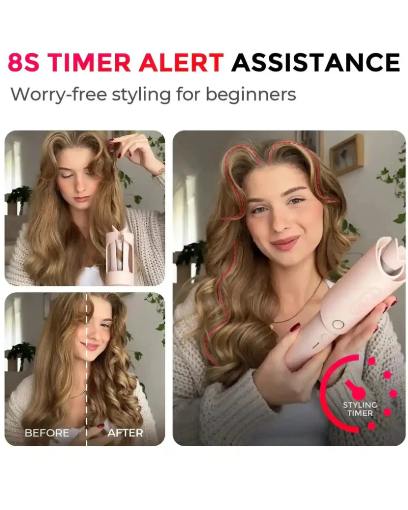 Automatic Curling Irons with Millions Negative Ionic, Ceramic Coating