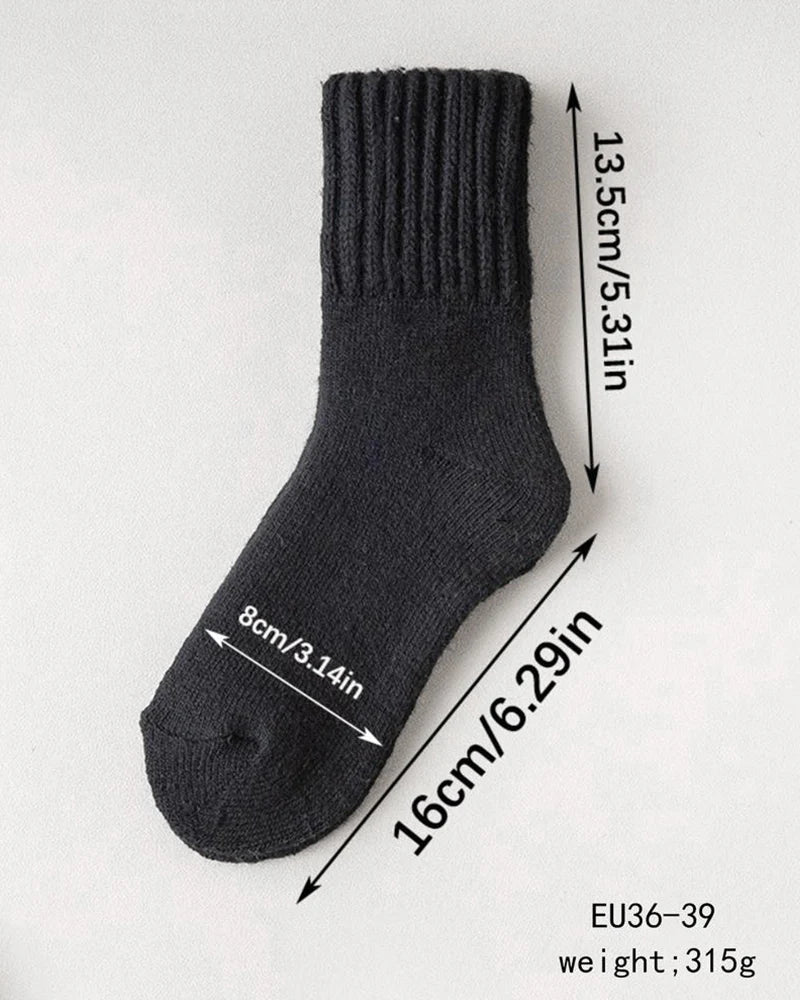 Cashmere casual soft comfy warm socks for fall and winter[5 pairs]