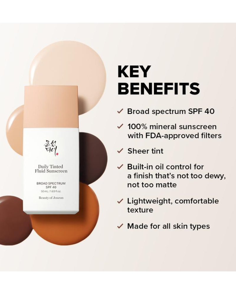 Daily Tinted Fluid Sunscreen 50ml Spf Facial