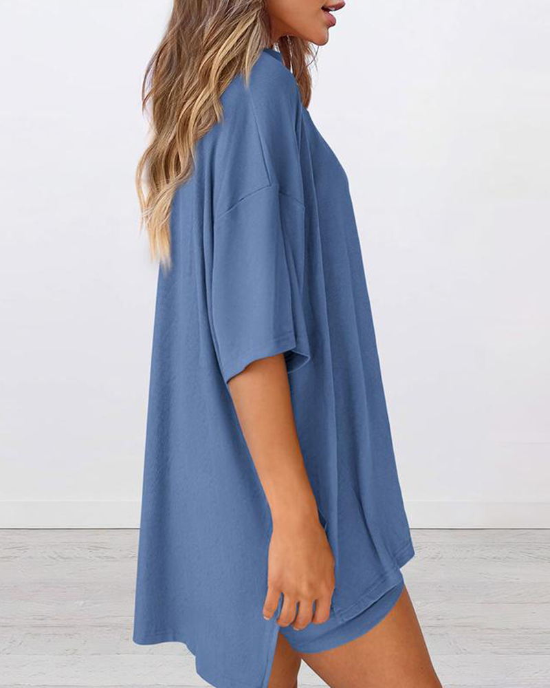 Loose round neck home clothes