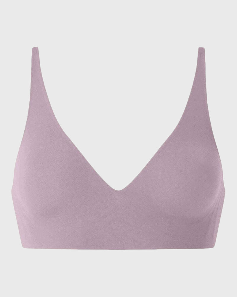Seamless V-Neck Bra – Wireless, Adjustable & Buttery Soft