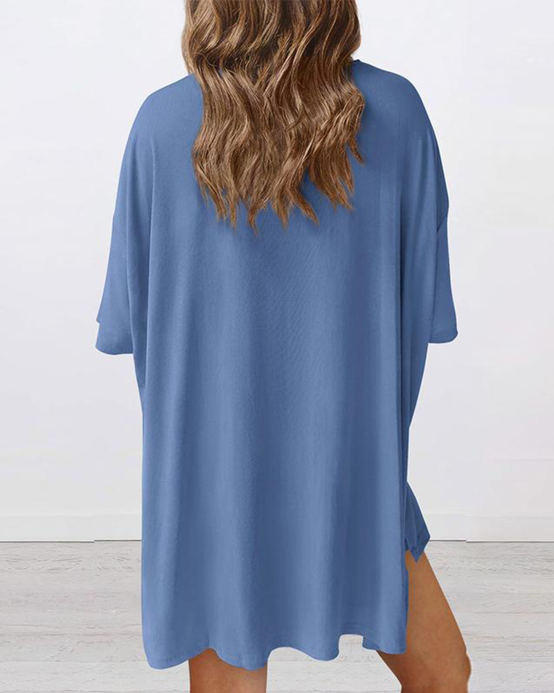 Loose round neck home clothes