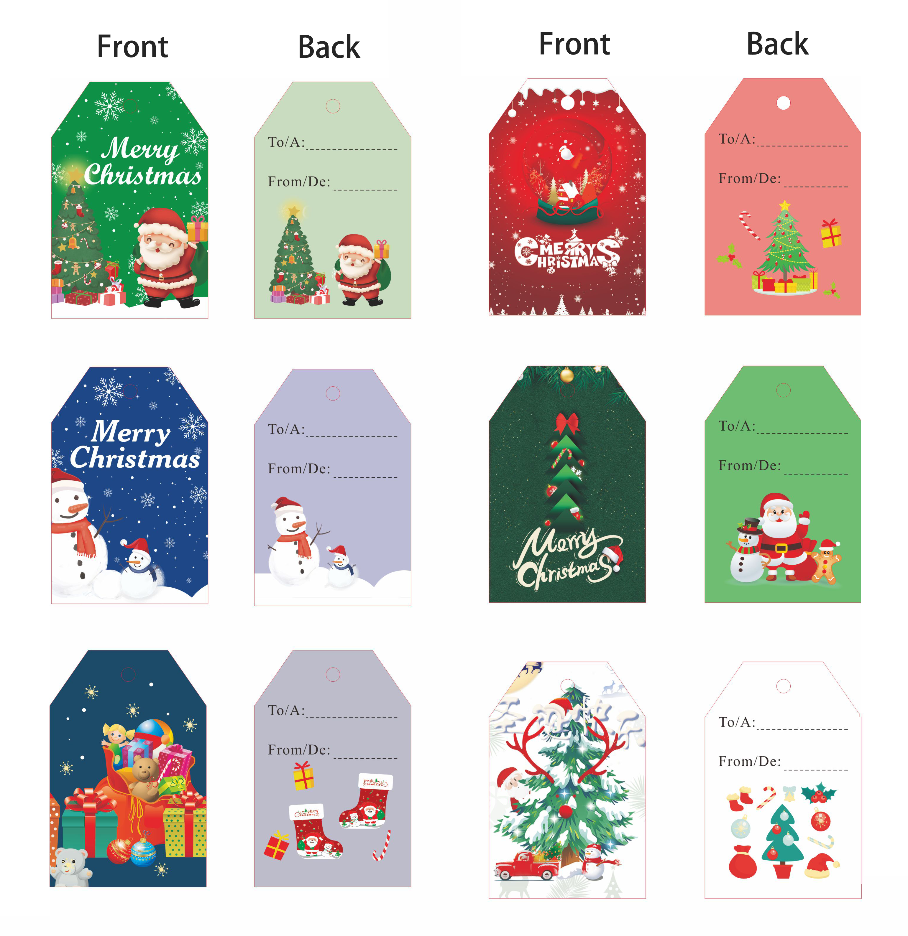 Christmas gift bags-30-piece Gift Bag & 30-piece Tags Set