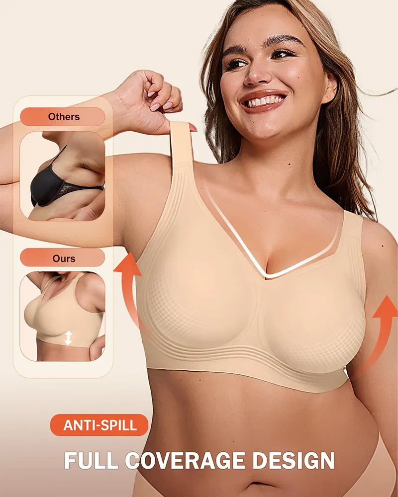 Plus Size Wireless Full Coverage Jelly Smoothing Bra