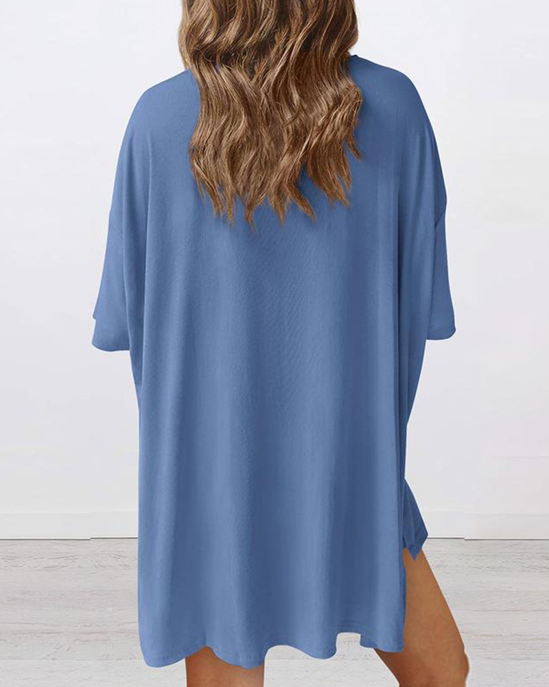 Loose round neck home clothes