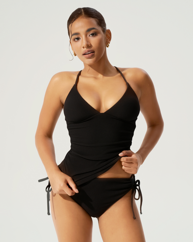 Ribbed Camisole Bikini Set