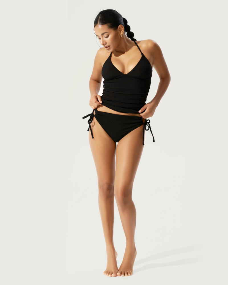 Ribbed Camisole Bikini Set