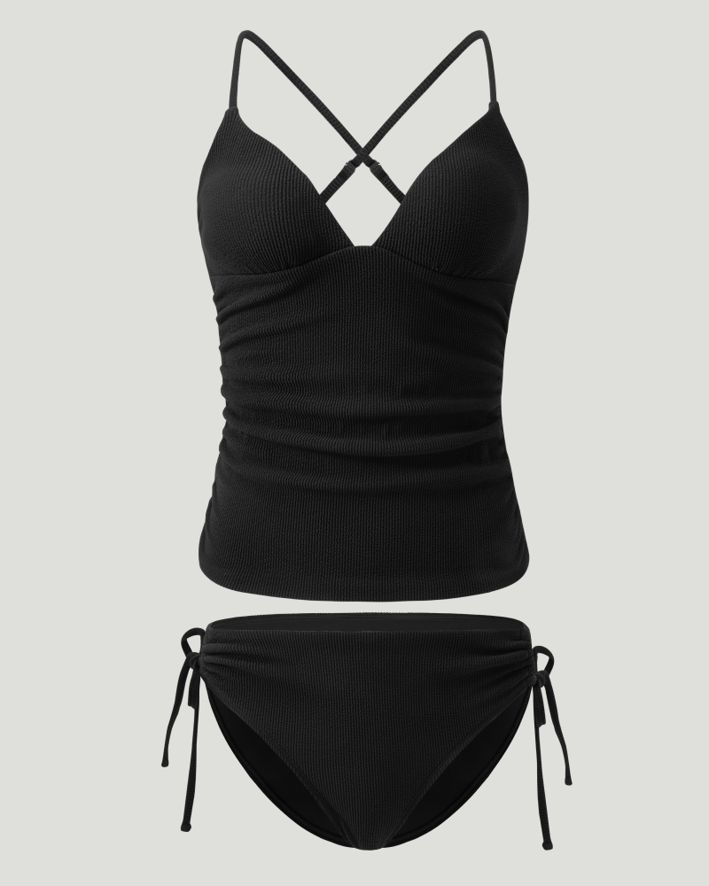 Ribbed Camisole Bikini Set