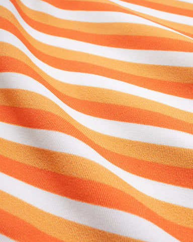 Striped Halter Bikini Three-Piece Set