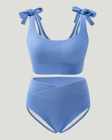 Ribbed Bow Tank Top Set