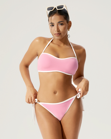 Ribbed Halter Bikini Set
