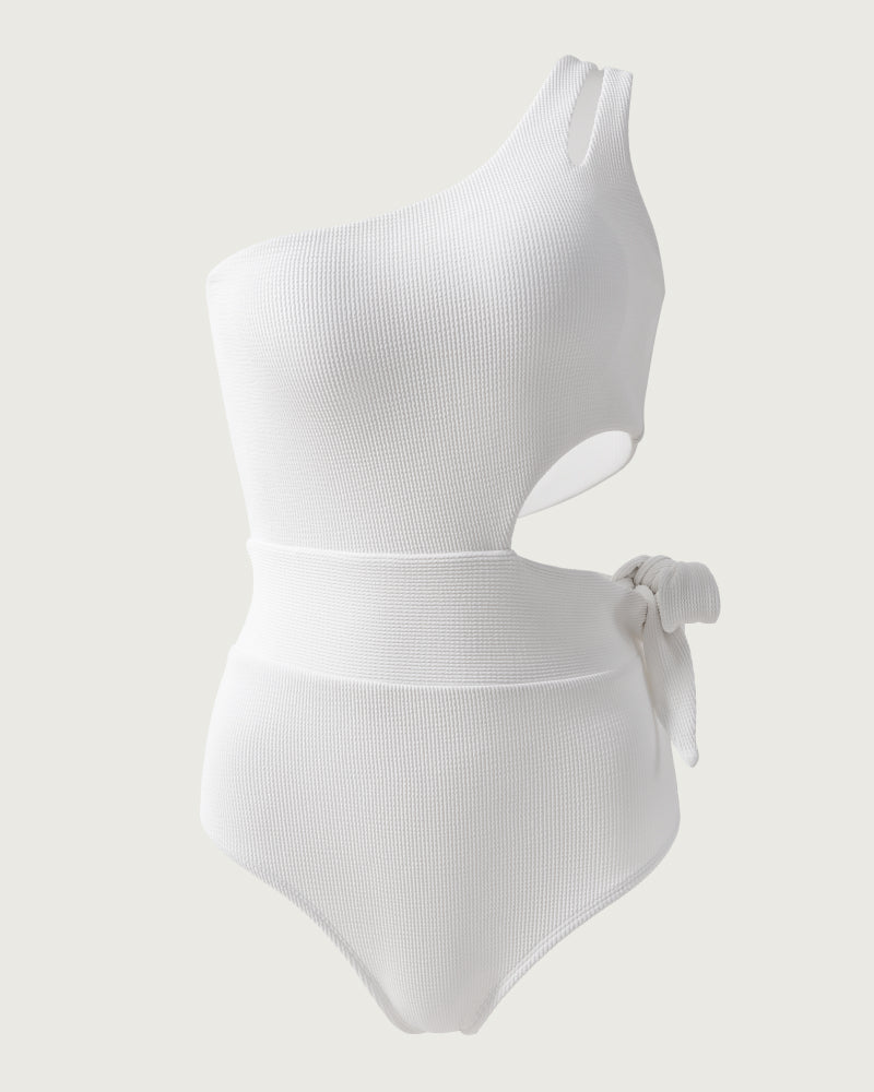 Asymmetrical Shoulder Cutout Bodysuit