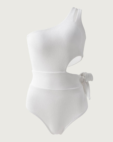 Asymmetrical Shoulder Cutout Bodysuit