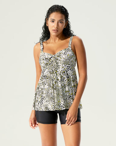 Leopard Print Camisole Dress & Boy Short Set