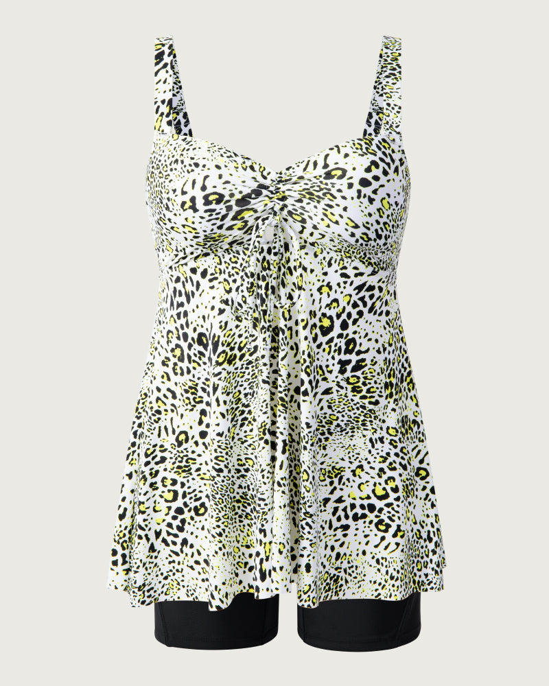 Leopard Print Camisole Dress & Boy Short Set