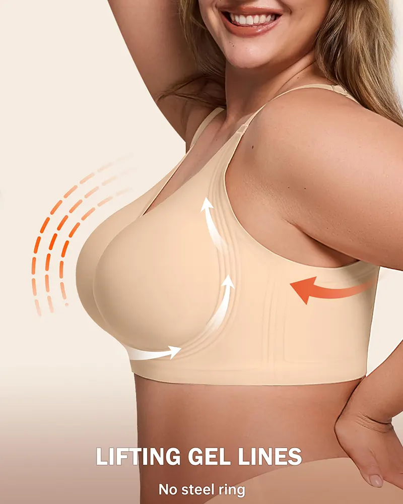Plus Size Wireless Full Coverage Jelly Smoothing Bra