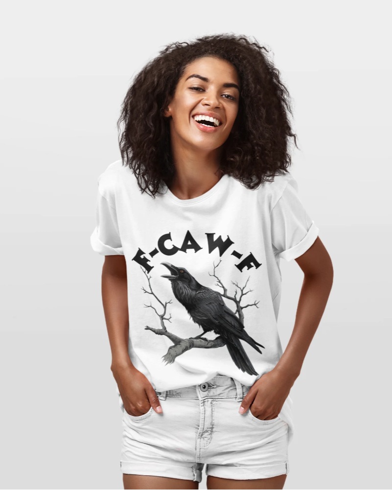Unisex Design T-Shirt – Featuring Bold Raven Design with Full Moon
