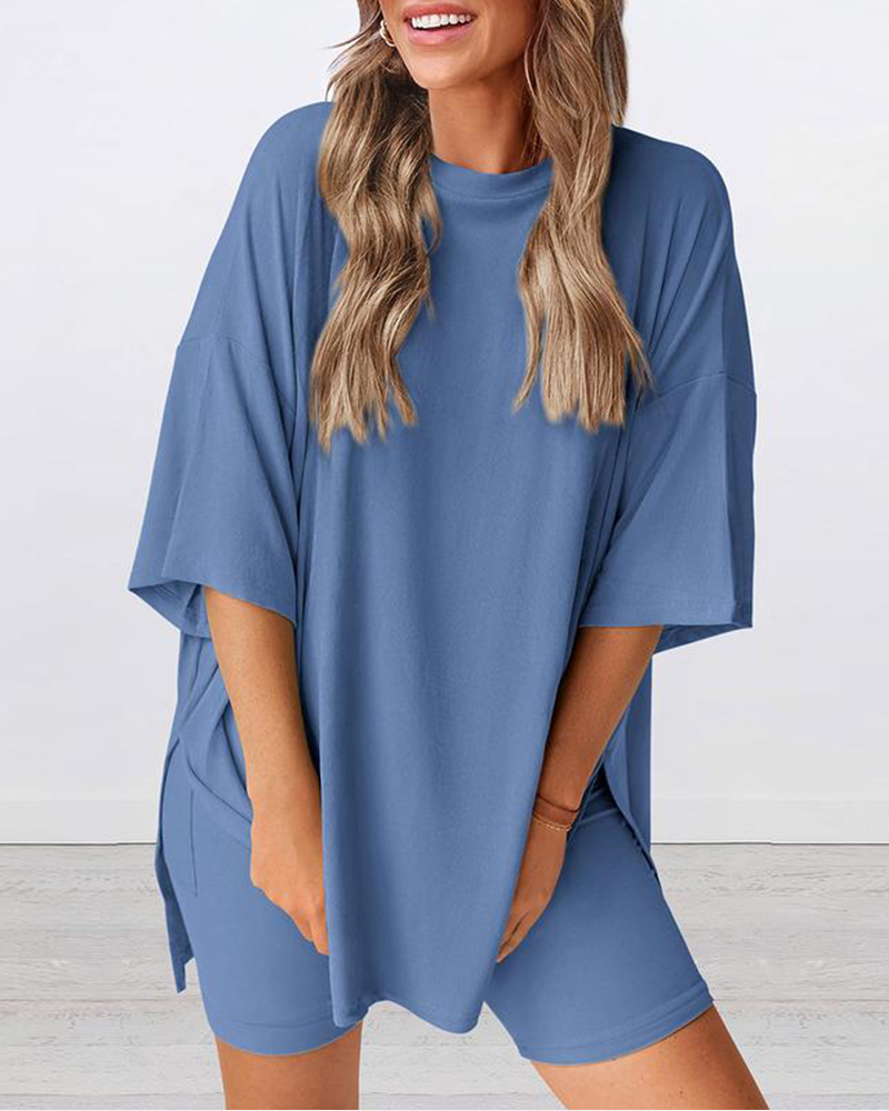 Loose round neck home clothes
