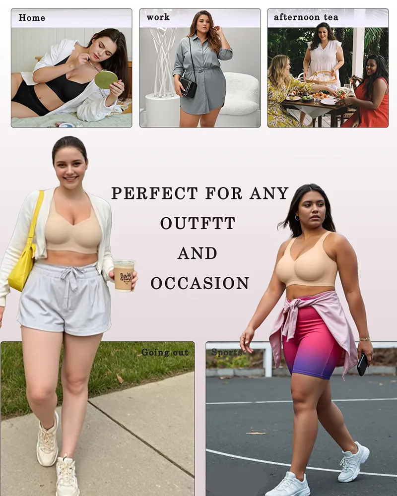 Plus Size Wireless Full Coverage Jelly Smoothing Bra
