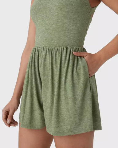 Backless Twisted Side Pocket 2-in-1 Resort Romper-Edition
