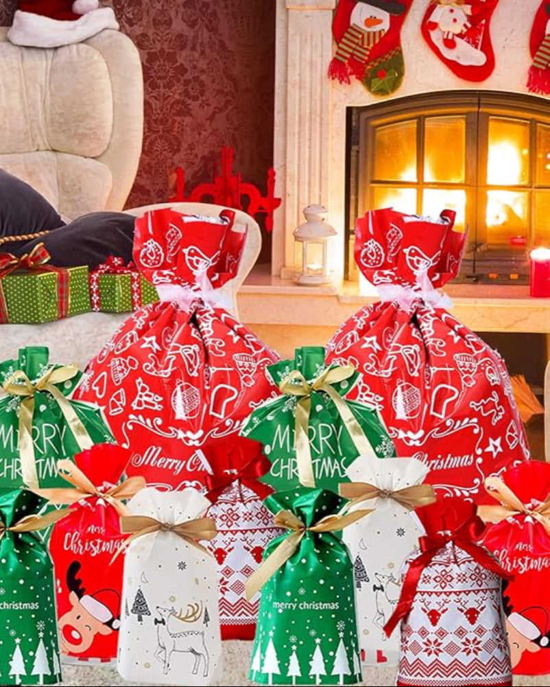 Christmas gift bags-30-piece Gift Bag & 30-piece Tags Set