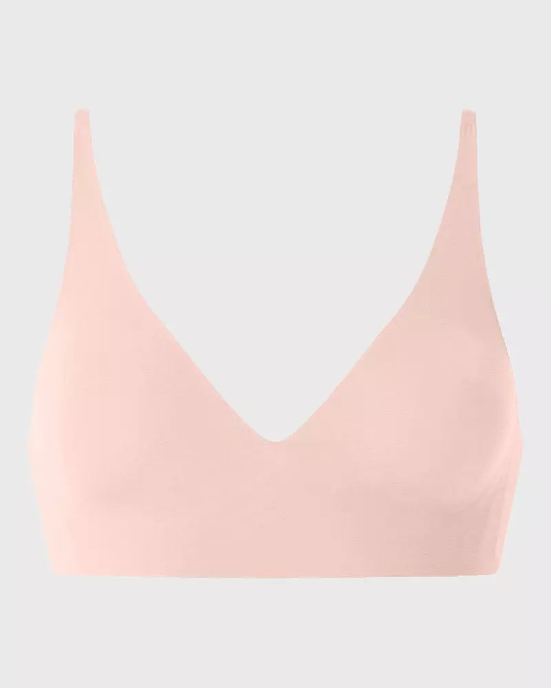 Seamless V-Neck Bra – Wireless, Adjustable & Buttery Soft