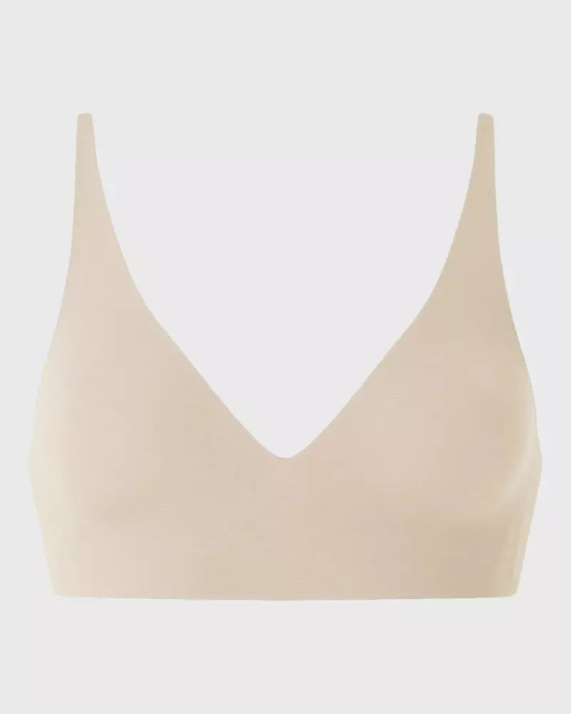 Seamless V-Neck Bra – Wireless, Adjustable & Buttery Soft