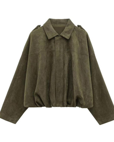 Aviator Jacket Woman,2025 Streetwear Pleats Short Jacket Woman