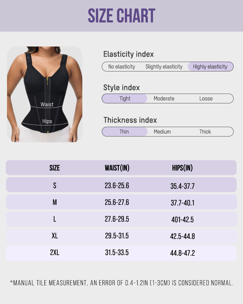 Double-Layer Tummy Control Girdle with Bra for Women