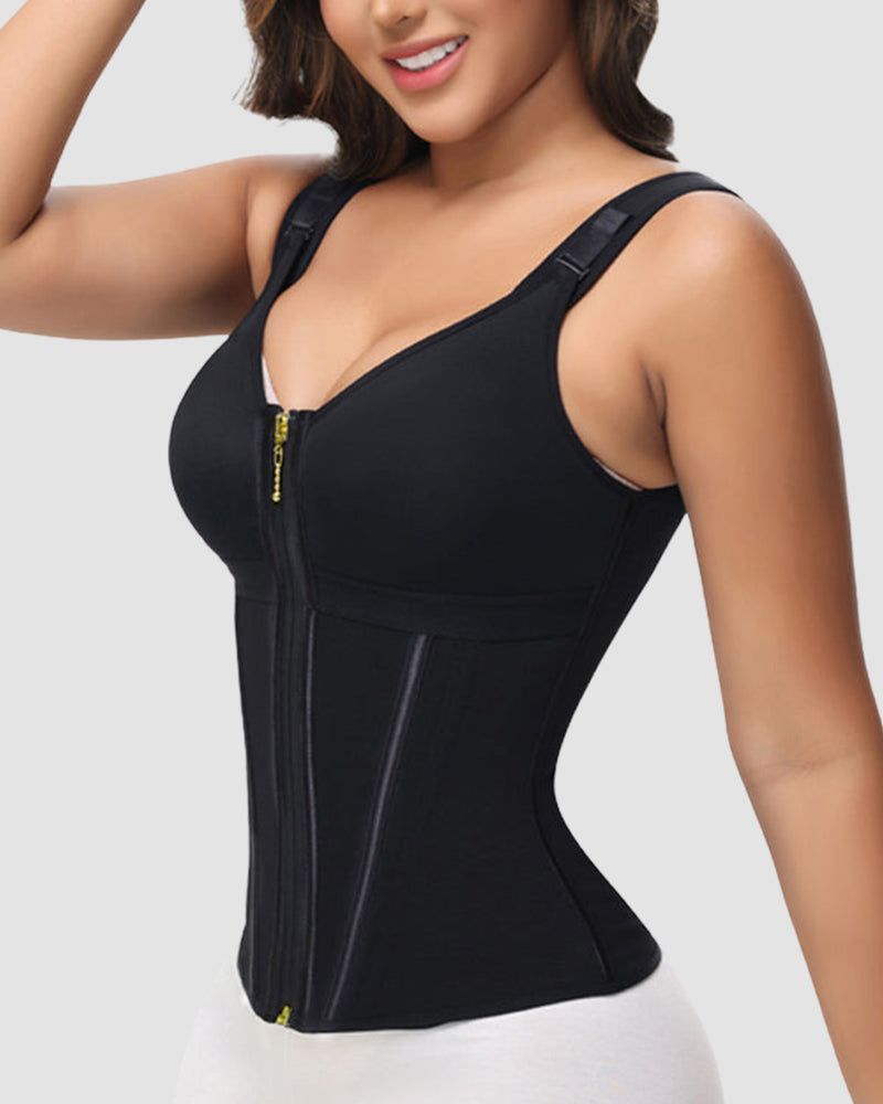 Double-Layer Tummy Control Girdle with Bra for Women