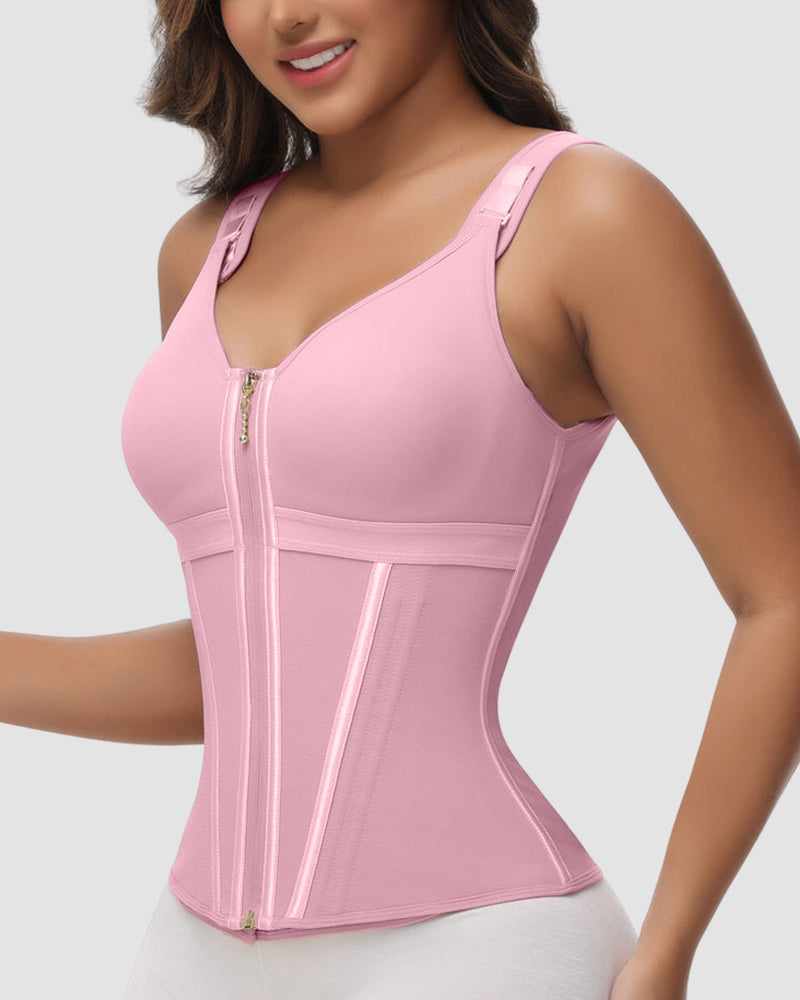 Double-Layer Tummy Control Girdle with Bra for Women