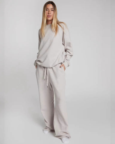 Women's Waffle Texture Long Sleeve Lounge Set